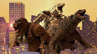 Godzilla vs Kong Full Final Battle Stop Motion [upl. by Westphal]