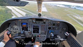 CITATIONJ JET CJ1  IFR FLIGHT and CROSSWIND LANDING [upl. by Mariel]