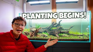 PLANTING My 4ft AQUASCAPED AQUARIUM [upl. by Chanda]