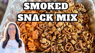 SMOKED SNACK MIX  Smoked Chex Mix amp CheezIts On Pit Boss Austin XL [upl. by Tiffy582]