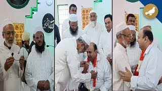 Newly Elected MLC Amir Ali Khan felicitated by Muslims in Masjid e Moosa Abids [upl. by Edahs]