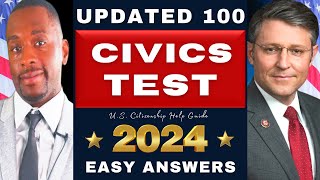 US Citizenship Test 2024 Questions and Answers 100 Civics History Government Ciudadania Americana [upl. by Llerdna]