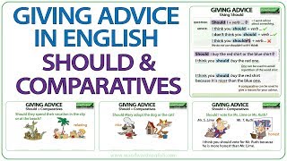 Giving Advice in English using Should and Comparatives  Speak English [upl. by Eiramlatsyrc]