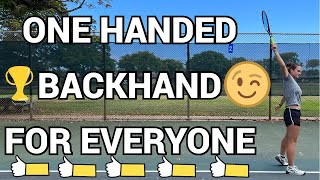 HOW TO HIT THE ONE HANDED BACKHAND LIKE A PRO [upl. by Sayette32]