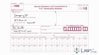 Learn How to Fill the Form 1096 Annual Summary And Transmittal Of US Information Return [upl. by Anaoj]