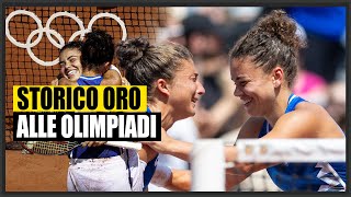 ERRANIPAOLINI NELLA STORIA VINCONO LA MEDAGLIA DORO ALLE OLIMPIADI NEL DOPPIO FEMMINILE DI TENNIS [upl. by Harli]