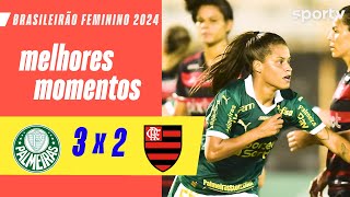 PALMEIRAS 3 X 2 FLAMENGO  MELHORES MOMENTOS  1ª RODADA DO BRASILEIRÃO FEMININO 2024  sportv [upl. by Nois113]