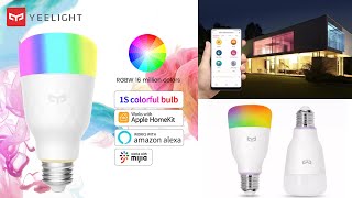 Xiaomi Yeelight Smart LED Bulb 1S RGBW YLDP13YL REVIEW [upl. by Magdalene]