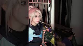 Jett the cat eats french fries  disgusted face cosplay fearlesscontract jett [upl. by Ennahtur]