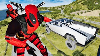 Carros Vs Deadpool amp Wolverine  BeamNGDrive ED Vela [upl. by Nimajnab]