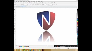 N logo in Corel Draw Corel Draw Tutorial logo logodesign corel [upl. by Llecrup]