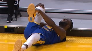 Draymond Green goes down and stays down with a non contact injury [upl. by Mata]