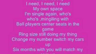 Trina  Im Single Again wlyrics [upl. by Yrrej59]