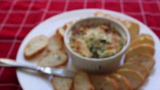 Spinach Artichoke Dip Recipe  Hot Spinach and Artichoke Super Bowl Dip [upl. by Ambrosi287]