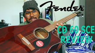 Fender CD60SCE All Mahogany Acoustic Guitar ll Review amp Sound ll Sourav Mandal [upl. by Nolyag]