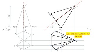 Projection of Solids  Hexagonal Pyramid  Easy Shortcuts  Engineering Graphics  EG  Tamil [upl. by Murton]