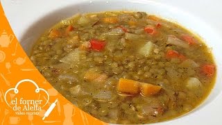 Sopa de Lentejas con Verduras [upl. by Adanar296]