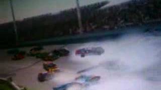 NASCAR Dirt to Daytona Crash Full Field Wreck NASCAR Crash [upl. by Eerej]