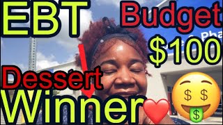 I JUST GOT MY EBT 100 BUDGETSHOP WITH ME FOR DINNER amp DESSERT THE WINNER ANNOUNCED  DISABLED [upl. by Georgette349]