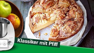 Apfelkuchen Rezept einfach und schnell mit Crunch [upl. by Llesig]