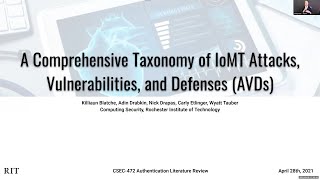 A Comprehensive Taxonomy of IoMT Vulnerabilities Attacks and Defenses [upl. by Hallutama]