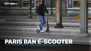 Paris becomes first European city to ban escooters [upl. by Namyh]