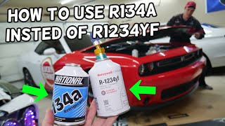 R134A instead of R1234YF REFRIGERANT DODGE CHALLENGER CHARGER 2014 2015 2016 2017 2018 2019 2020 202 [upl. by Valli]