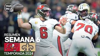 Tampa Bay Buccaneers vs New Orleans Saints  Semana 6  NFL 2024  Highlights Resumen en español [upl. by Namus]