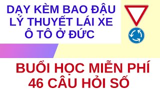 Học miễn phí 46 câu hỏi số  Lý thuyết lái xe ô tô ở Đức dành cho những bạn kém tiếng Đức 112023 [upl. by Nawyt989]