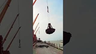 Unloading Coal from a CoalCarrying Ship  A StepbyStep Process CoalUnloading CargoShip shorts [upl. by Nosnarb748]