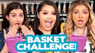 DIY BASKET DECOR CHALLENGE w Karina Garcia Meg DeAngelis amp Carrington Durham [upl. by Chemush48]