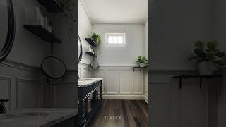 Ready to upgrade your bathroom wall with Tualca diydecor diyprojects wainscoting wallmolding [upl. by Retnyw137]