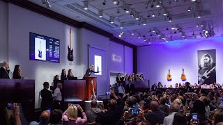 David Gilmour’s ‘Black Strat’ Guitar  2019 World Auction Record  Christie’s [upl. by Rokach15]