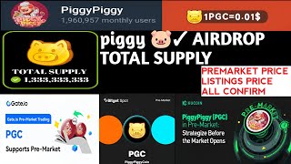 Piggy piggy Airdrop price  piggy piggy PREMARKET listing [upl. by Peters314]