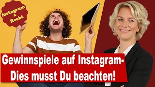 Gewinnspiele auf Social Media Instagram Facebook Das müsst Ihr beachten [upl. by Lenes]