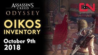 Assassins Creed Odyssey  Oikos Inventory  Legendary vendor October 9th 2018 [upl. by Auj]