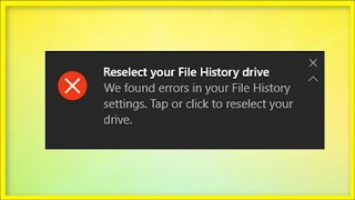 Reselect Your File History Drive  We Found Errors In Your File History Settings  Fix [upl. by Arihsa]