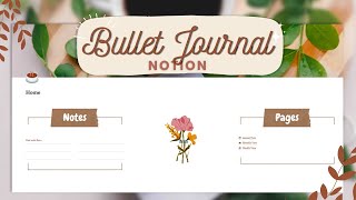 NOTION  Bullet Journal Coffee Theme  Template  Andreina Oliveira [upl. by Illil]