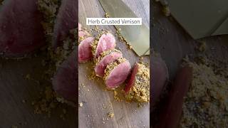 Herb crusted venison venison wildfood cookingathome [upl. by Ardnauqal833]