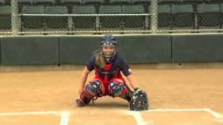 Catching Tips  Stance with Ashley Holcombe of USA Softball [upl. by Sathrum]