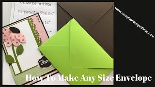 How To Make Any Size Envelope [upl. by Frolick578]