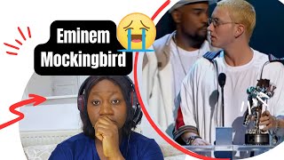 First Time Hearing Eminem  quotMockingbirdquot Official Music Video REACTION He was telling my story [upl. by Jennica]