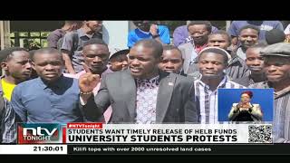 Student leaders threaten to hold demonstrations to demand speedy disbursement of funds from Helb [upl. by Sibby]