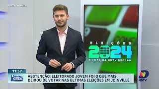 Abestenção eleitorado jovem foi o que mais deixou de votar nas últimas eleições em Joinville [upl. by Toille784]