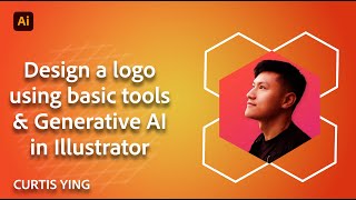 Design a logo using basic tools and generative AI in Illustrator with Curtis Ying [upl. by Anahir817]