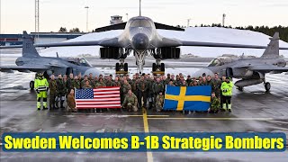 Sweden Welcomes US Strategic Bombers  Land at LuleåKallax Air Base [upl. by Ludwigg]