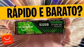 O SSD MAIS BARATO DO ALIEXPRESS VALE A PENA WALRAM M2 SSD GEN 3X4 [upl. by Ecnatsnoc]