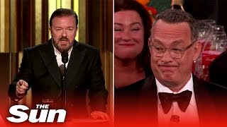 Ricky Gervais funniest jokes at Golden Globes [upl. by Ruth]