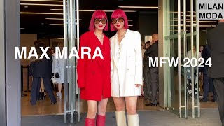 Max Mara Milan Fashion week 190924 🇮🇹 italy milan mfw [upl. by Irik71]