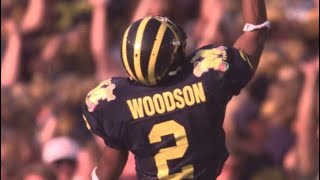 Charles Woodson The College Legend Highlights [upl. by Ayvid]